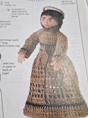 Magic Crochet Magazine Oct 1995 98 Creche Angel Dolls Parasol Sweater Poncho - Picture 6 of 13