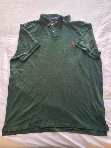 Ralph Lauren Custom Slim Fit Mens Extra Large (XL) Green Polo Shirt