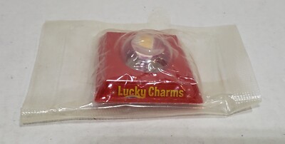 LUCKY CHARMS Toy PUSH POP-UP POPPER Cereal Premium 2'' x 2'' SEALED! Plastic