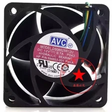 AVC DS06025R12U 6025 DC12V 0.7A 4-Wire Temperature Controlled Server Cooling Fan