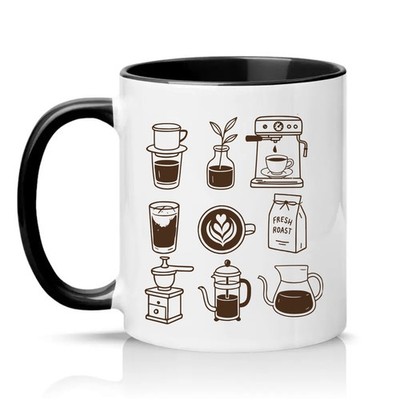 Fresh Roast Unisex 11 Unzen Keramiktasse Home Barista Kaffee Liebhaber Geschenk