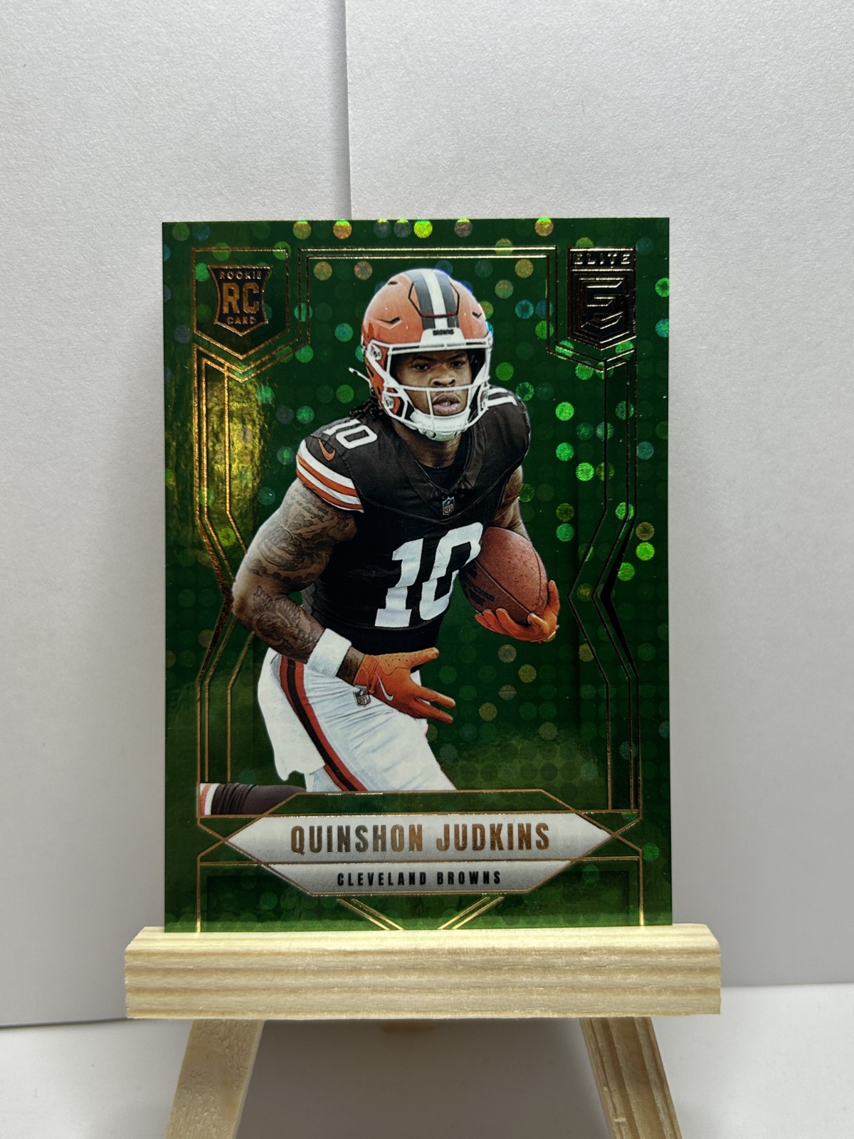 2025 Panini Donruss Elite - Rookies Quinshon Judkins #121 Green Disco (RC)