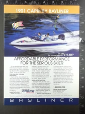 1989 ADVERTISEMENT for Bayliner 19 1901 Capri speed ski sport bowrider boat