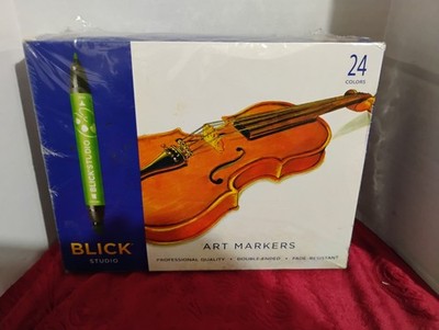NEW Blick Studio Marker Set Assorted Colors Set of 24 Double Ended