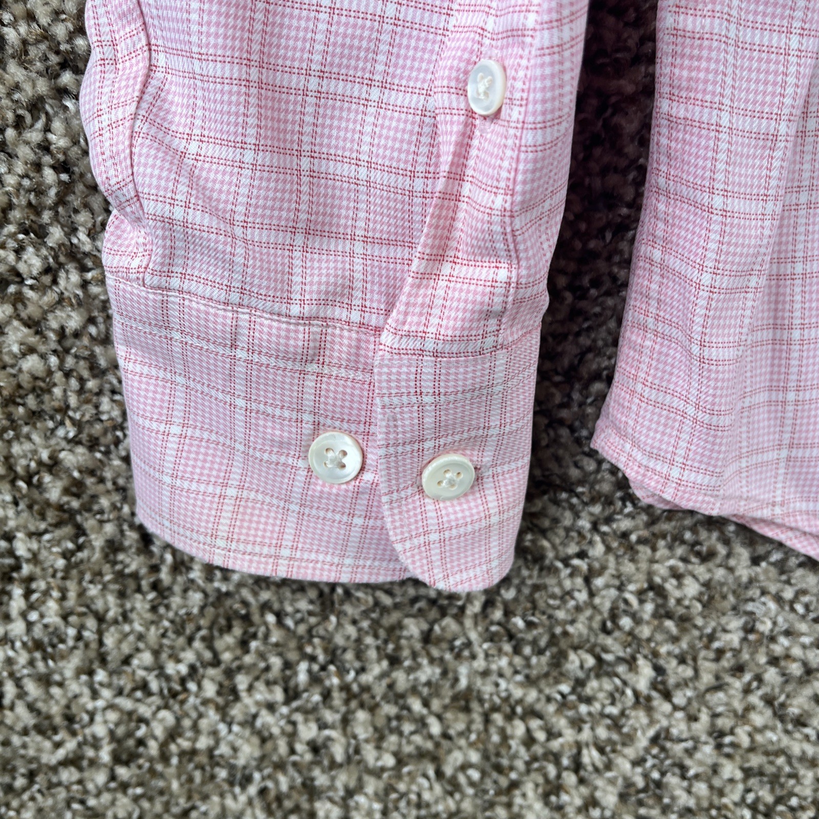 Vintage Faconnable Dress Shirt Designed In France By Albert Goldberg Pink Mens M