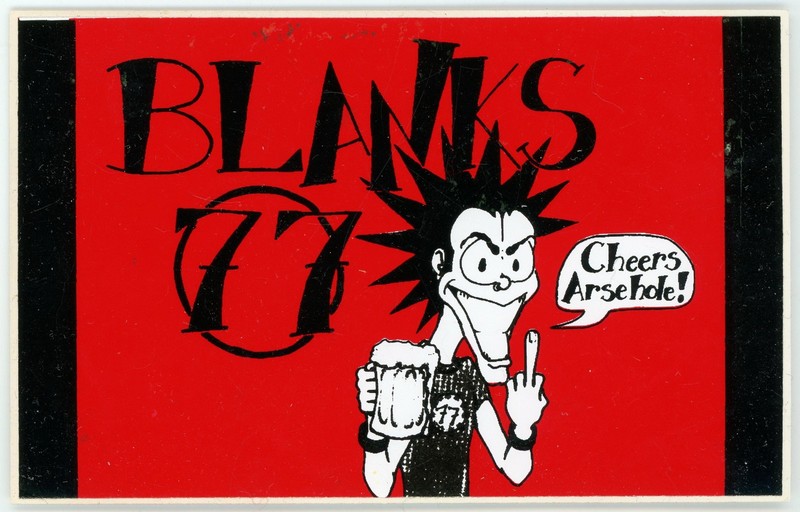 Vintage 1990's Sticker BLANKS 77 New Jersey New York Punk Band AFI Tiger Army
