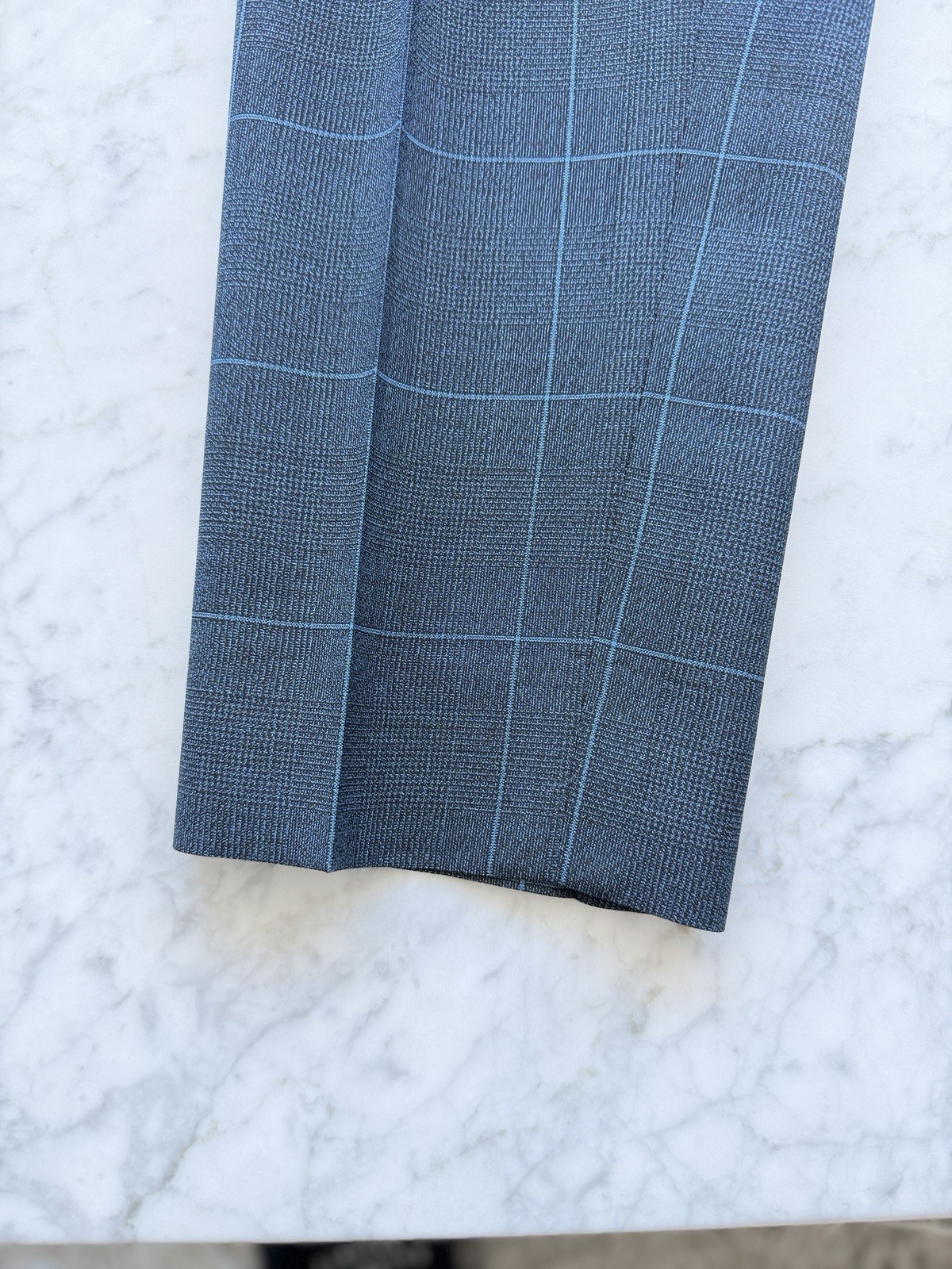 Hugo Boss Mens Blue Wool Mohair Suit IT50 40R Woven In Italy  Tailored Edition thumbnail 11