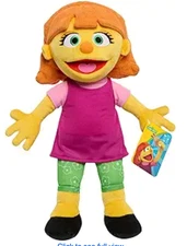 Just Play Sesame Street Big Hugs 18-inch Large Plush Julia Doll, Soft Fabric