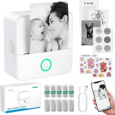 🖨️ eSynic Mini Thermal Printer • Bluetooth • Sticker Photo Printer for Phone