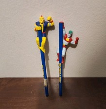 2 vintage Captain Planet Applause Pencils 1990- Captain, Duke Nukem