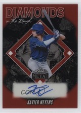 2025 Leaf Metal Diamond in the Rough Red Prismatic 12/15 Xavier Neyens Auto 13u1