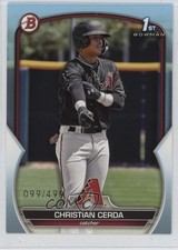 2023 Bowman Prospects Sky Blue 99/499 Christian Cerda #BP-56 5h0