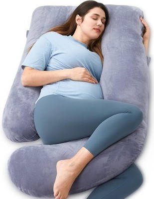 Momcozy Pregnancy Pillows for Sleeping, U-Shaped Full Body Support for Back 57''