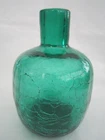 Blenko Green Crackle Glass Bud Vase/Candle Holder~6424~Joel Myers Design