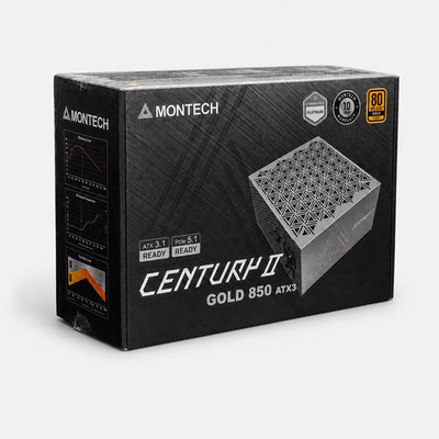 Montech Century II Gold 850W ATX 3.1 PCIe 5.1 Fully Modular 80+ Gold PSU NEW