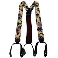 Trafalgar Silk Yellow Floral Silk Suspenders