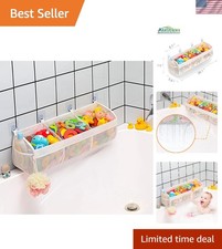 Bath Toy Organizer Mesh Storage Basket for Tub Kids Large Capacity Easy Access