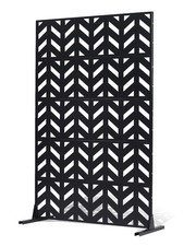 Paravent Raumteiler Sichtschutz Trennwand Metall 120x50,8x183cm Schwarz