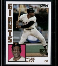 2019 Topps Update Willie Mays #84-31 1984 Topps Baseball 150th Anniversary