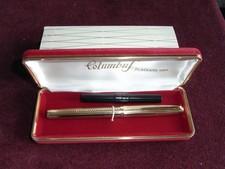 COLUMBUS PENNA STILOGRAFICA  PLACCATO ORO  ANNI 60 FUNZIONANTE 