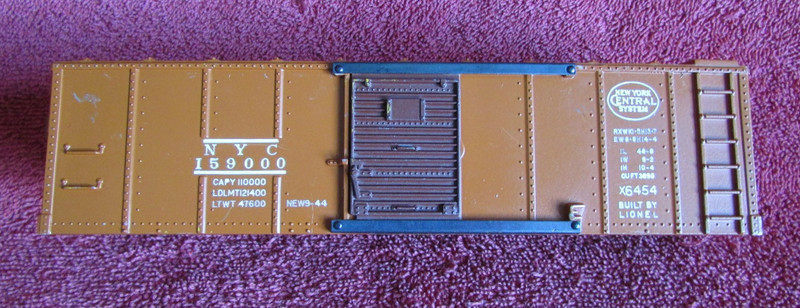 Lionel O Gauge Boxcar Shells. NYC X6454, M&StL 6464525. NYC good M&StL not so