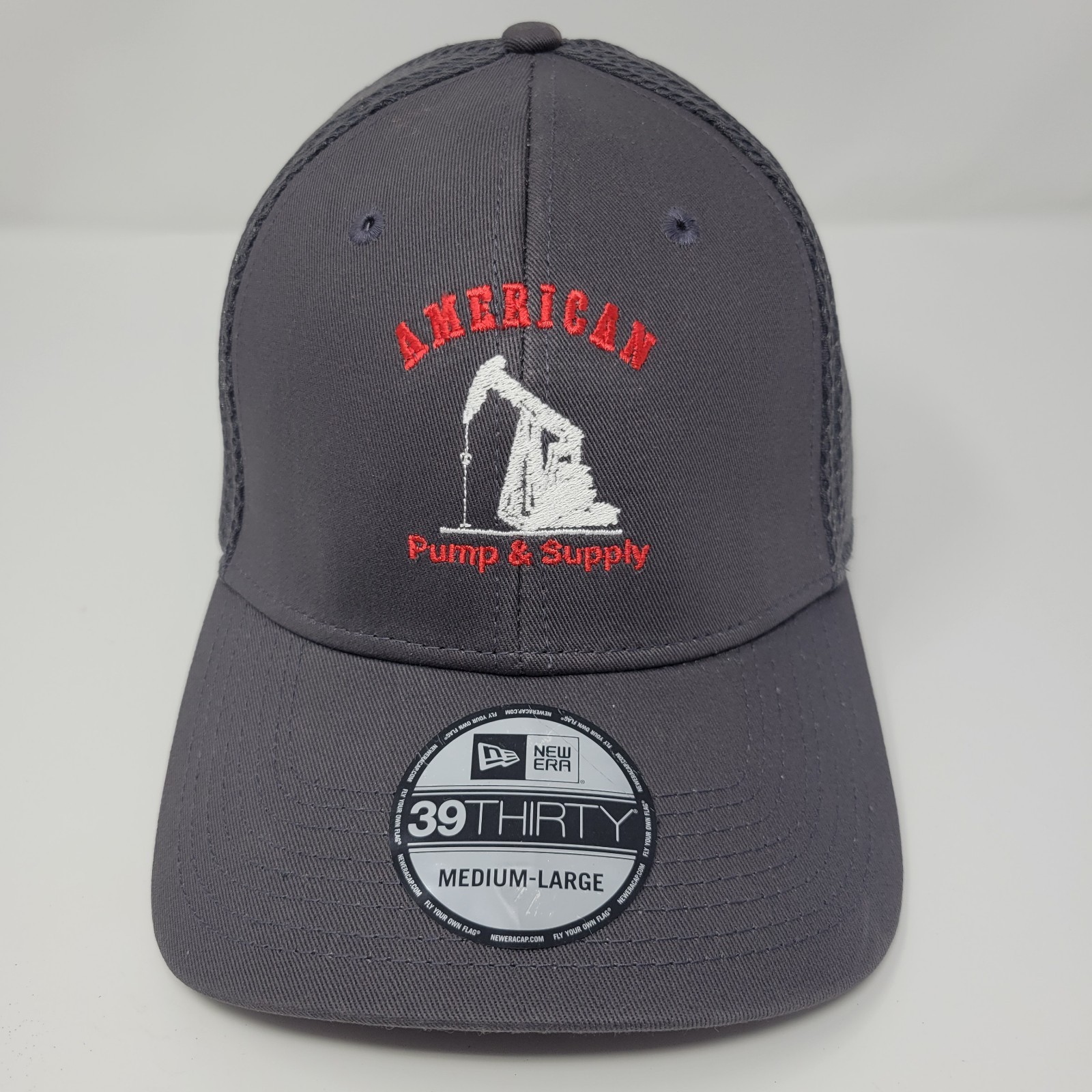 New Era 39THIRTY American Pump & Supply Hat M/L Gray Flex Fi