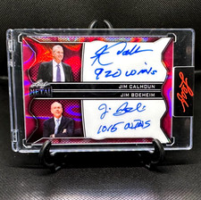 JIM CALHOUN JIM BOEHEIM 2025 Leaf Metal Authentics Dual Auto Inscriptions 1/1