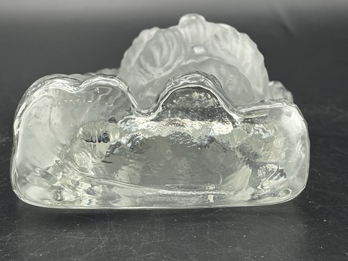 Viking Dalzell Paperweight Yorkshire Terrier Clear & Frosted Glass Yorkie Dog - Picture 6 of 6