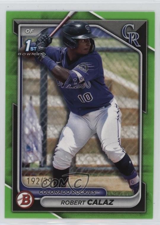 2024 Bowman Prospects Neon Green Border 192/399 Robert Calaz #BP-131 15sx