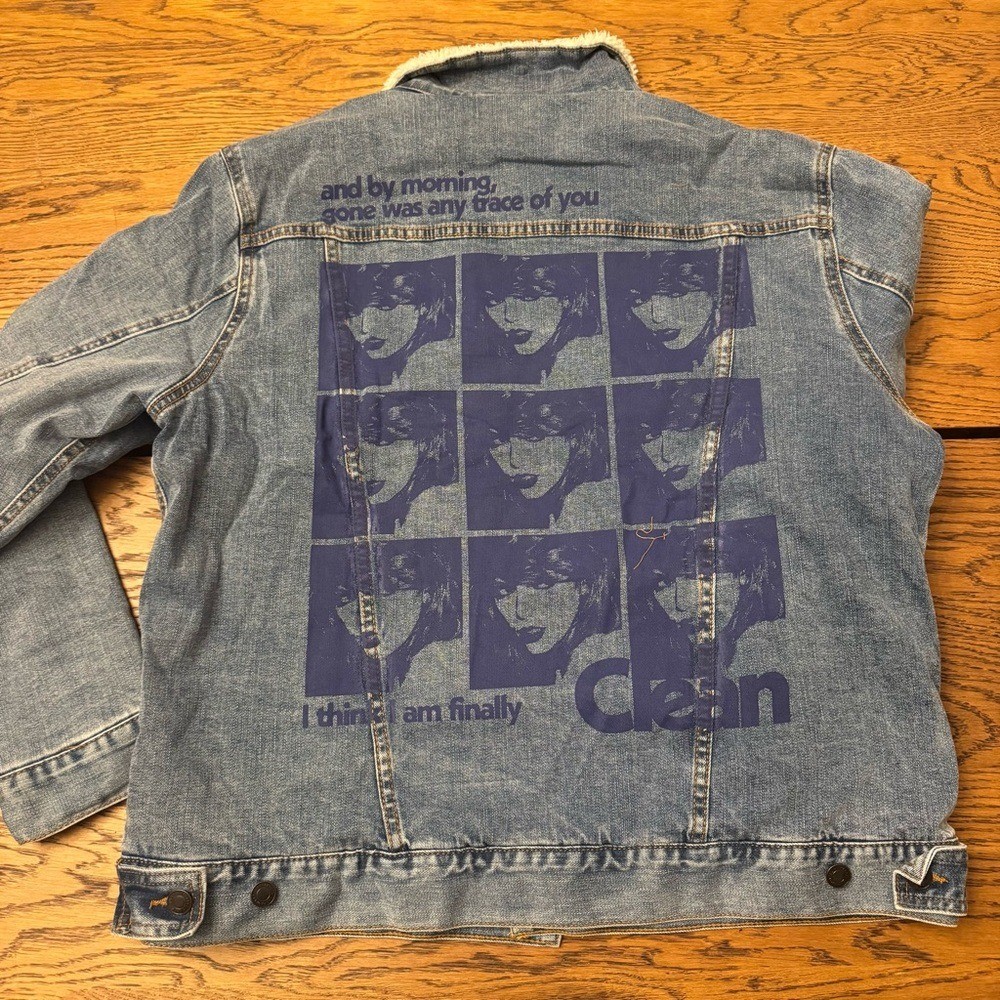 TAYLOR SWIFT 1989 (Taylor's Version) Clean Denim Jacket SZ L NEW Large image 5