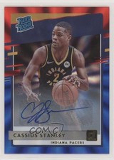 2020-21 Panini Donruss Red & Blue Laser Signatures 2/20 Cassius Stanley Auto a8r