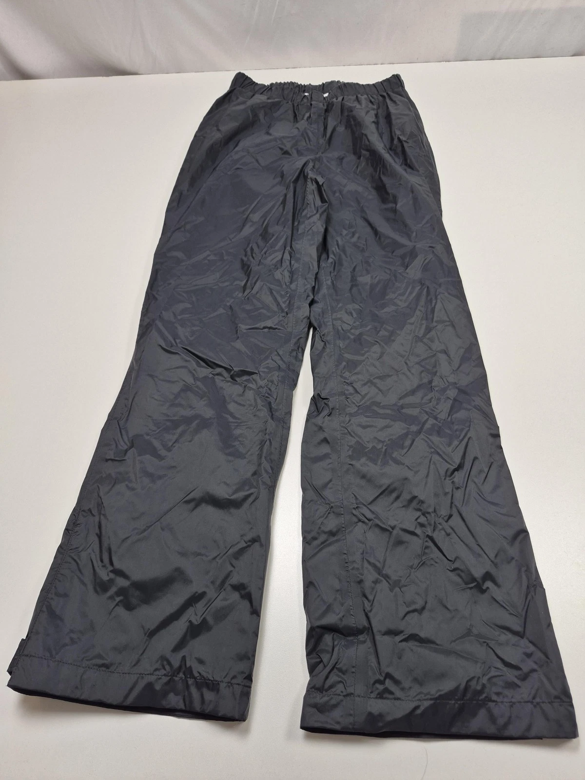 Columbia Rain Pants Mens Small Gray Waterproof Lined Hiking Nylon Outdoor