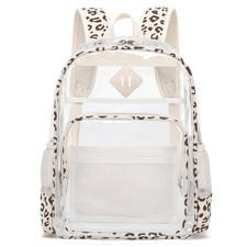 Clear Backpack for Girls Women School Bookbag Heavy Duty Transparent Backpack...