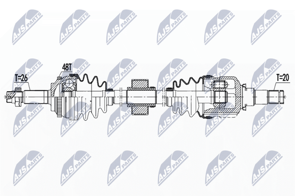 NTY NPW-TY-139 Antriebswelle Vorne Rechts FüR Toyota-image
