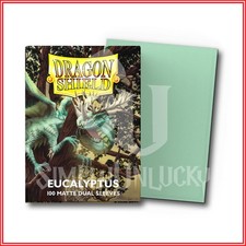 Eucalyptus 100 Matte Dual Dragon Shield Sleeves Standard Size for Pokemon MTG