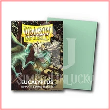 Eucalyptus 100 Matte Dual Dragon Shield Sleeves Standard Size🐉for Pokemon MTG