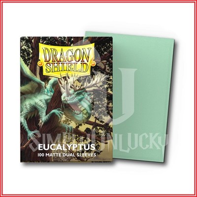 Eucalyptus 100 Matte Dual Dragon Shield Sleeves Standard Size for Pokémon MTG