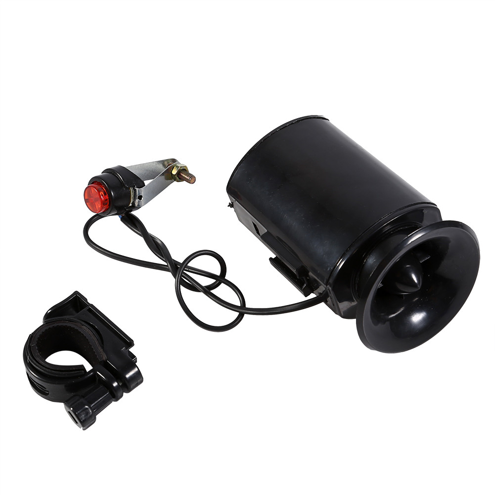 :Black 6-Loud Sound Electronic Horn Bell Ring Bell Alarm Speaker Bicycle