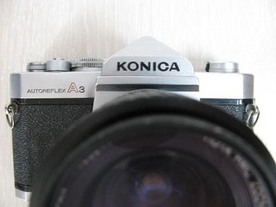Konica AutoReflex A3 Film Camera Hoya HMC  35-70mm f1.4  Lens #296