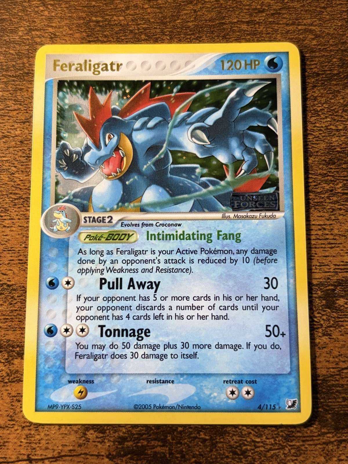 Feraligatr 4/115 Unseen Forces Reverse Holo Pokemon Card
