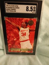 1995-96 Fleer Ultra - Double Trouble Hakeem Olajuwon #5 Gold Medallion Edition