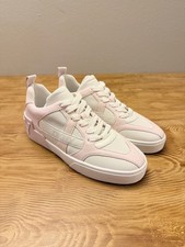 DKNY Magdelena Lace Up Sneaker   Soft White/Light Pink, Size 8.5