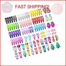 Funtopia Hair Clips for Girls,100 Pcs No Slip Metal Snap, Barrettes for Kids Tee