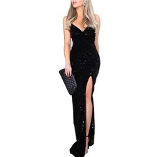 New Women Maxi Summer Gown Sleeveless Party Canonicals V-Neck Sexy Dress Fashion