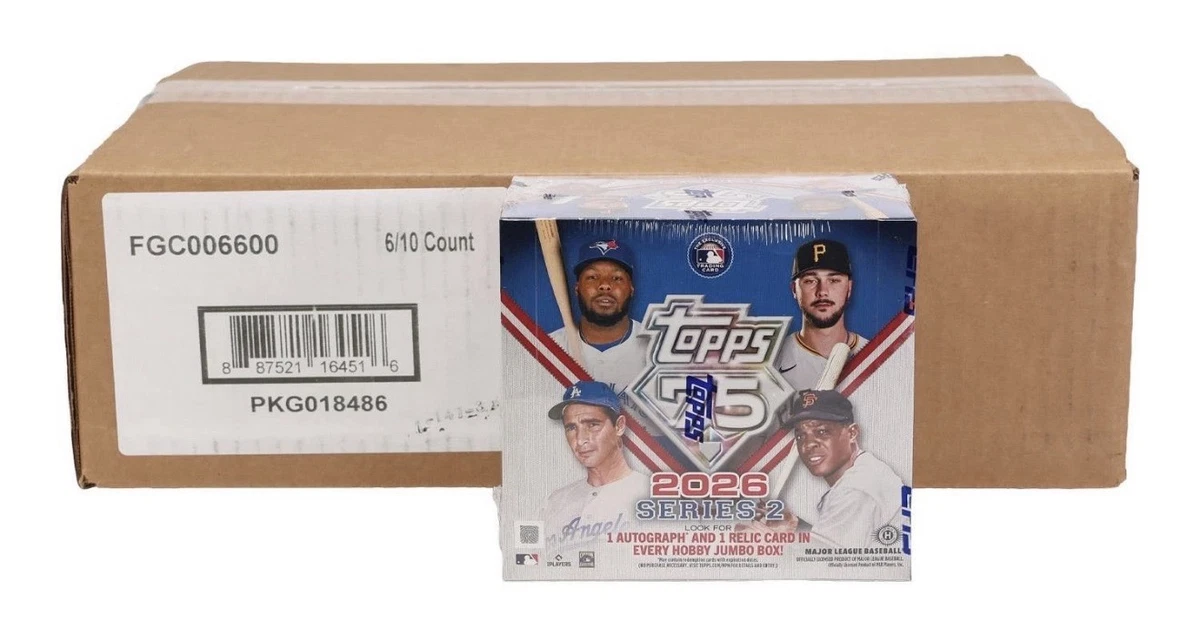 2026 Topps Baseball Series 2 Hobby Jumbo Factory Case 6 box case 