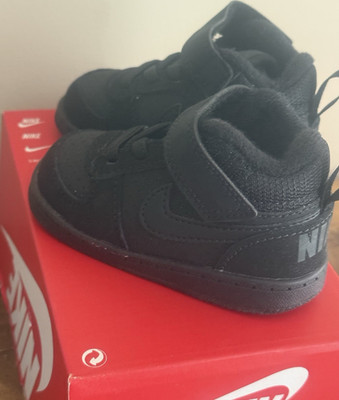 Nike Court Borough Mid Sneaker Black Unisex Baby 4C