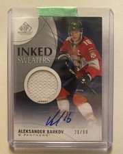 2019-20 UD SP Game Used Inked Sweaters Aleksander Barkov Jersey Auto #26/99