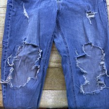 Wild Fable High Rise Mom Jeans Distressed Women's Size 12 Light Wash