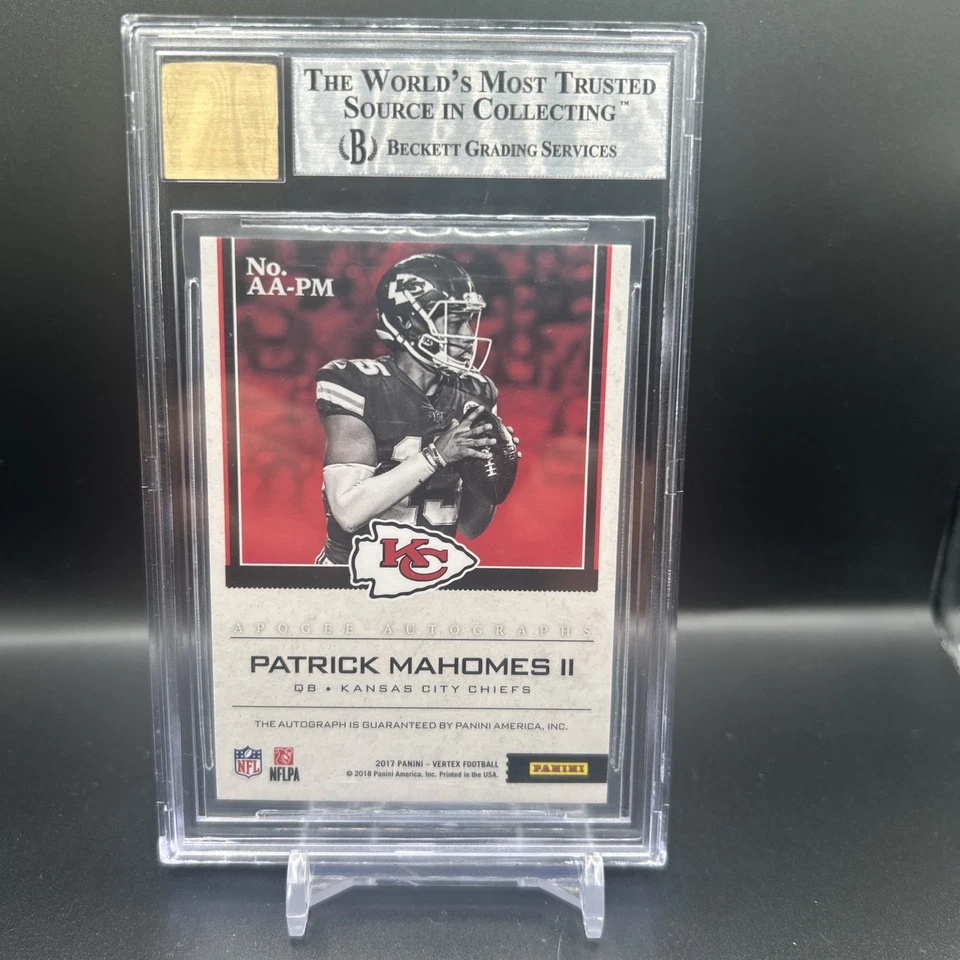 2017 Panini Vertex - Rookie Capstones Patrick Mahomes II Marble /10 (RC) BGS 9 - Image 3 of 3