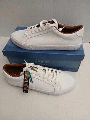 Tackle & Tides Sz 12M Sneakers White Color  M1085V Memory Foam Genuine Leather 